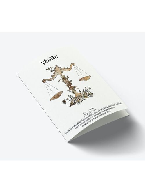 Libra zodiac A7 card