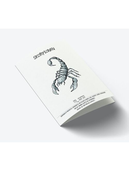 Scorpio zodiac A7 card