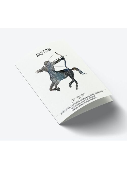 Sagittarius zodiac A7 card