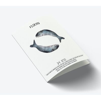 Pisces zodiac A7 card