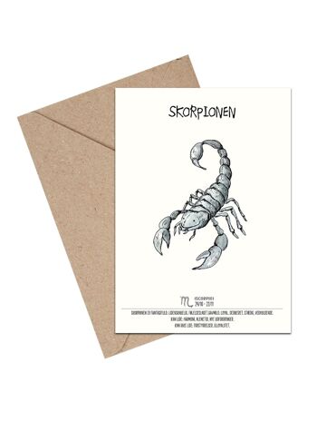 Carte A6 du zodiaque Scorpion