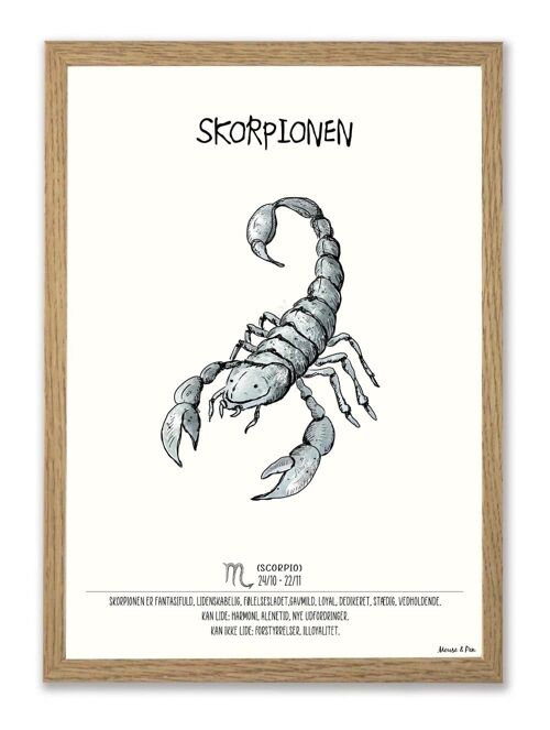 Scorpio zodiac A4 poster