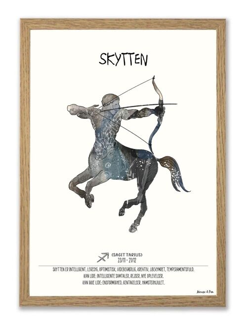 Sagittarius zodiac A4 poster