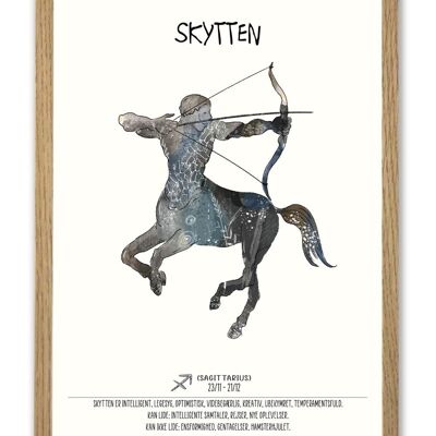 Sagittarius zodiac A3 poster