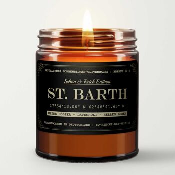 Bougie Parfumée St. Barth - Édition Belle & Riche - Bois Blancs | Patchouli | Cuir léger 2