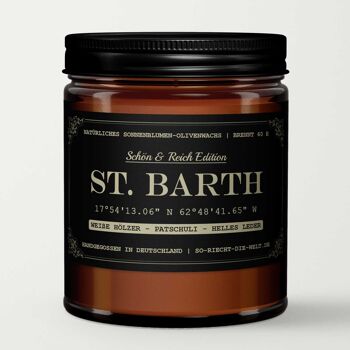 Bougie Parfumée St. Barth - Édition Belle & Riche - Bois Blancs | Patchouli | Cuir léger 4