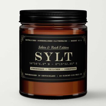 Bougie parfumée Sylt - Édition belle et riche - Herbe des dunes | violette | osmanthus 4