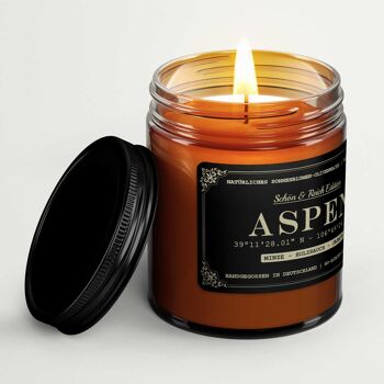 Bougie parfumée Aspen - Belle édition riche - Menthe | fumée de bois | jasmin 3