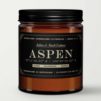 Bougie parfumée Aspen - Belle édition riche - Menthe | fumée de bois | jasmin 4