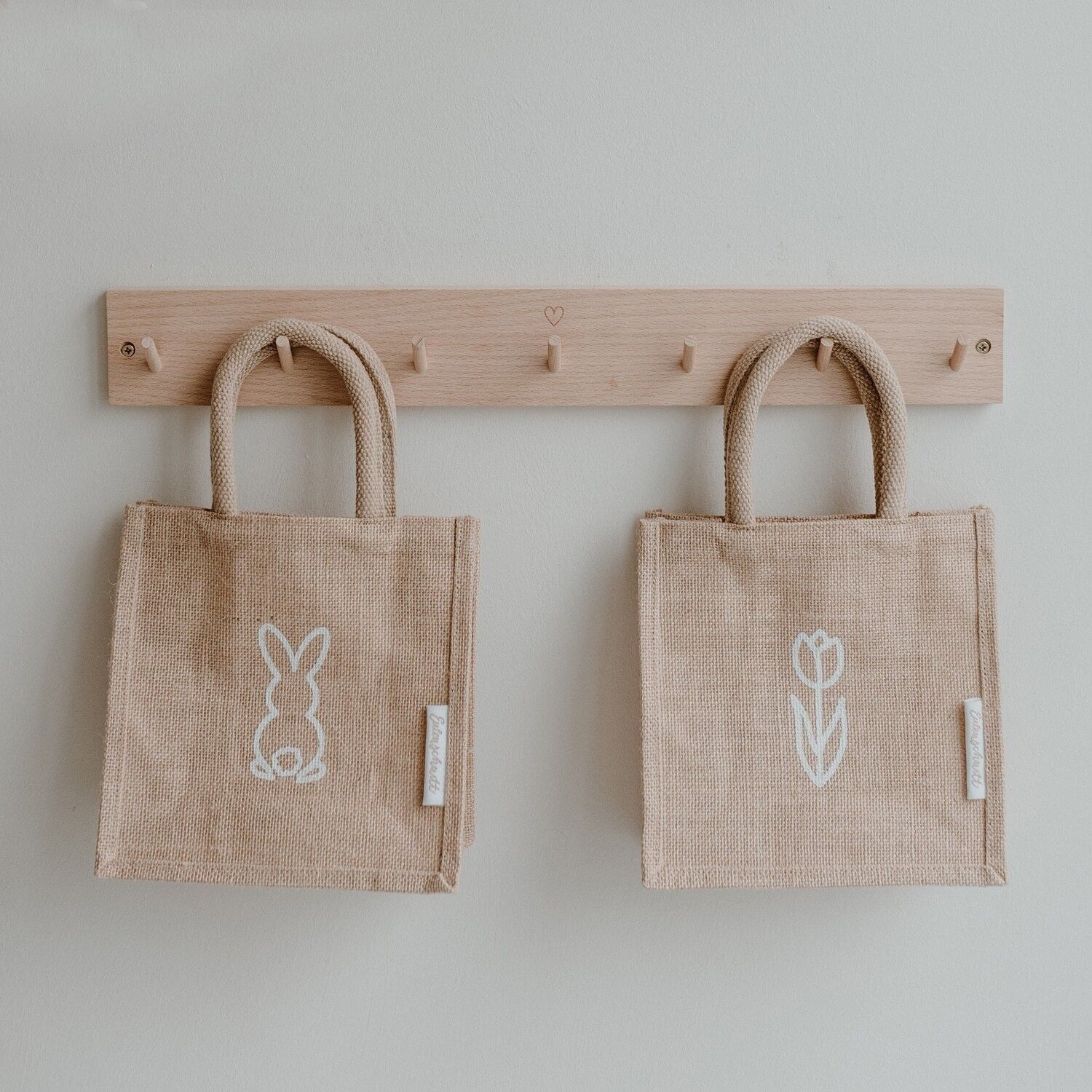 Mini Jute Shopper Tulip & Hasi (VE = 5 Stk)