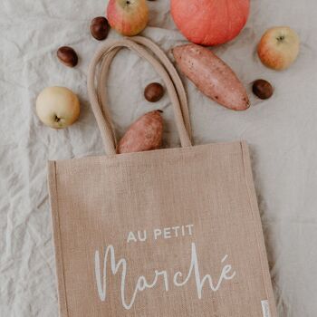 Sac shopping en jute au petit marché (VE = 5 pièces) 4