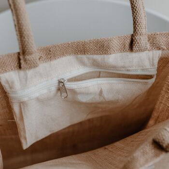 Sac shopping en jute au petit marché (VE = 5 pièces) 5