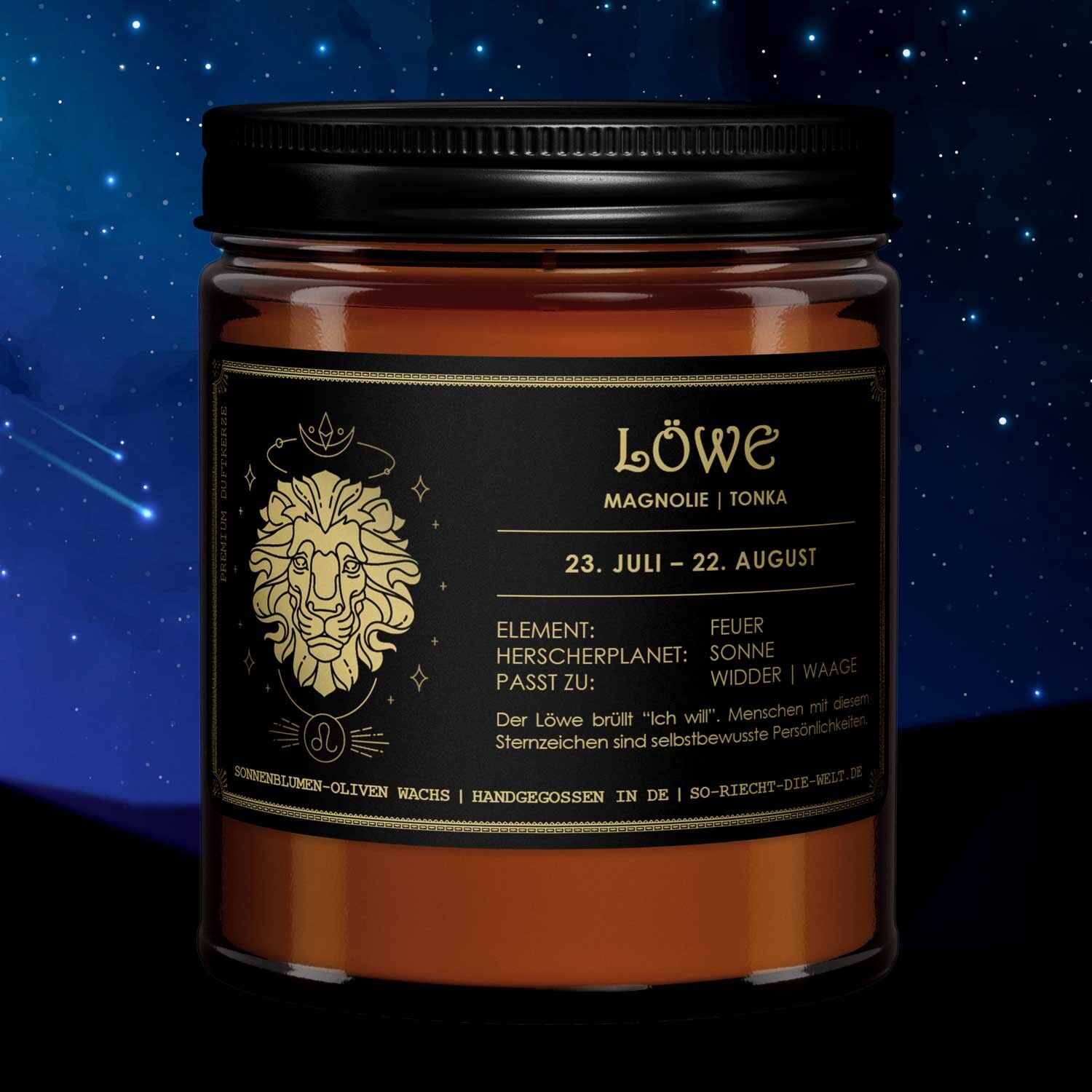 Vela perfumada del zodiaco Leo - Magnolia | tonca