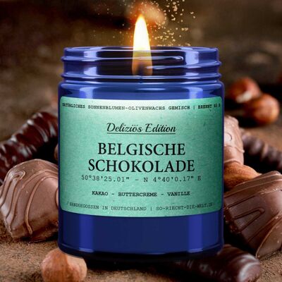 Candela profumata al cioccolato belga - Delicious Edition - Cacao | Crema al burro | vaniglia