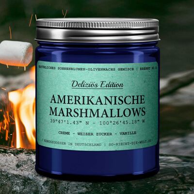 Vela aromática American Marshmallows - Edición deliciosa - Crema | Azúcar Blanca | vainilla