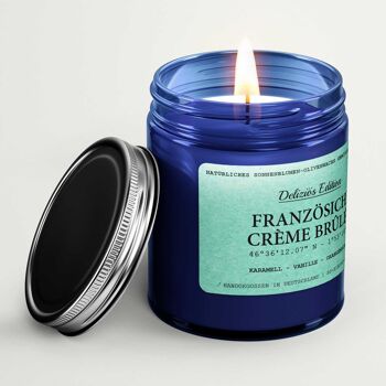 Bougie Parfumée French Crème Brûlée - Édition Délicieuse - Caramel | Vanille | épluchure d'orange 3