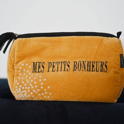 PETITS BONHEURS - Pochette en Velours Safran