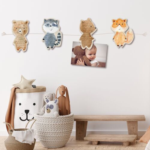 GUIRLANDE OURS AQUARELLE