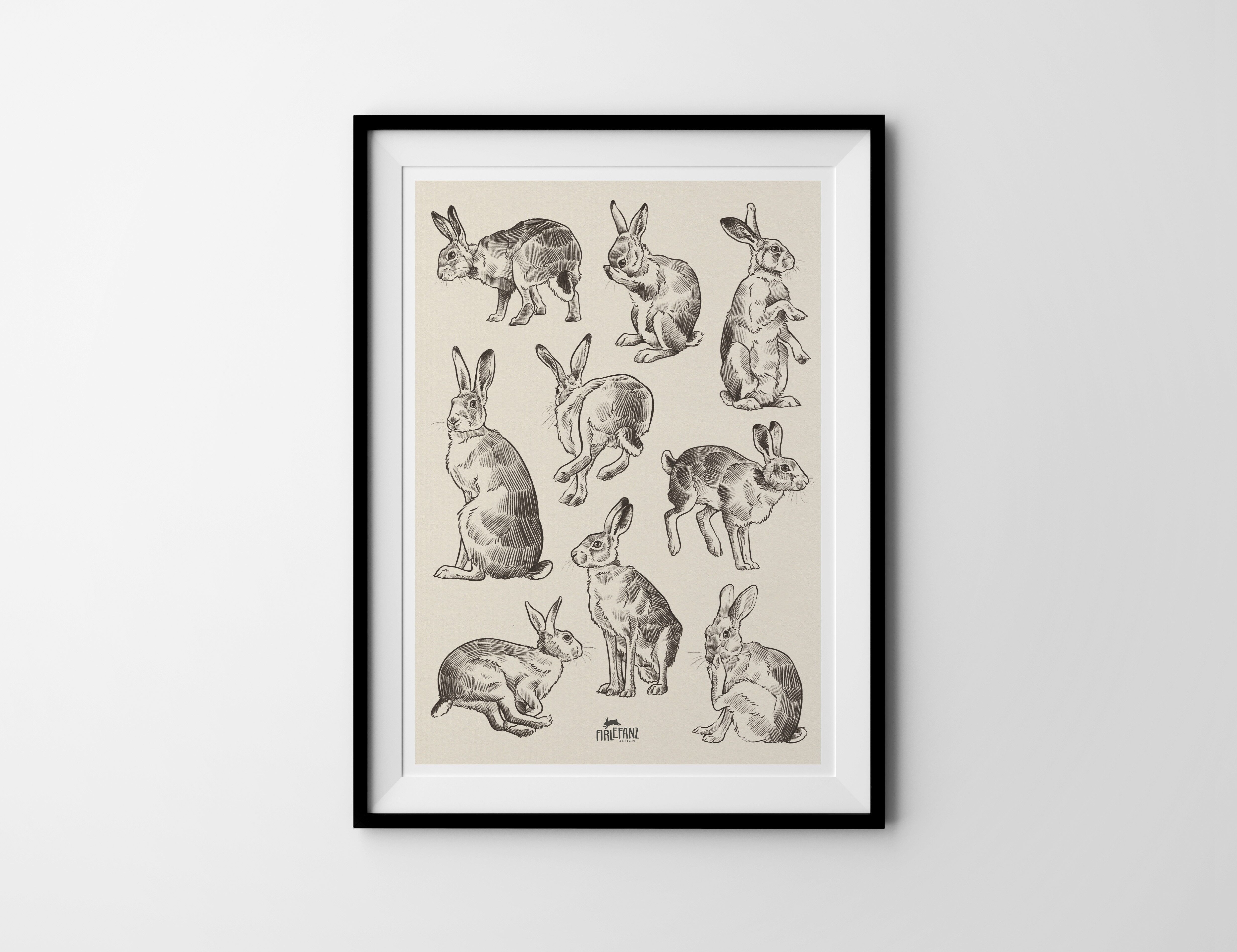 Stampa artistica "conigli"