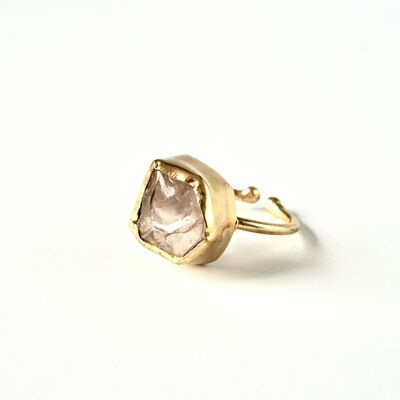 Women's rings.  	Gold with rose quartz, adjustable.   Imitation jewelry.   Golden.  	Spring.   Hand made.   Weddings, guests.