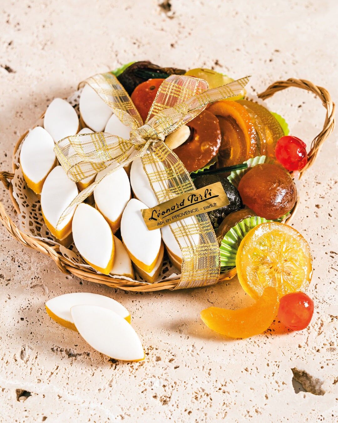 Plateau duo Calissons & Fruits confits ⌀20cm - 600g