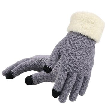 Gants tricotés | dames | acrylique | nounours | toison | noël | cadeau de Noël 3