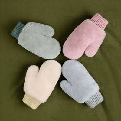 Fleece ladies mittens | gloves | winter | teddy lining | christmas gift | christmas