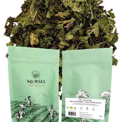 N°10 - Organic green tea – A night in Marrakech – Peppermint flavor - 75gr