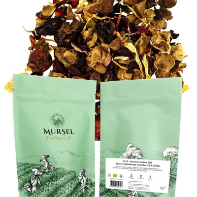 N°12 - Infusión afrutada BIO – Sabor Arándano Arándano y melocotón - 75gr