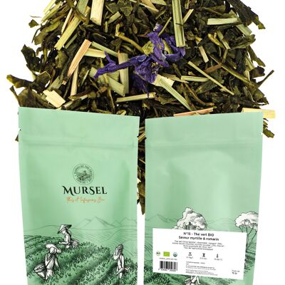 N°15 - Tè verde biologico – Aroma Mirtillo & Rosmarino - 75gr