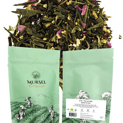 N°16 - Té verde orgánico - Jazmín y rosa - 75gr