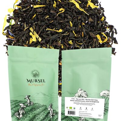 Nr. 18 - BIO-Schwarztee – Russischer Earl Grey – Grapefruit-, Zitronen- und Bergamotte-Geschmack – 75gr