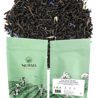 N°28 - Thé noir BIO – Earl Grey – Saveur bergamote, fleurs de bleuet - 75gr