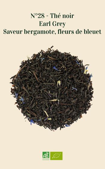 N°28 - Thé noir BIO – Earl Grey – Saveur bergamote, fleurs de bleuet - 75gr 2