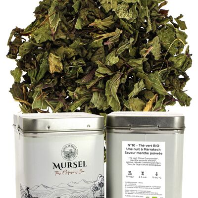 N°10 - Organic green tea – A night in Marrakech – Peppermint flavor - 100gr