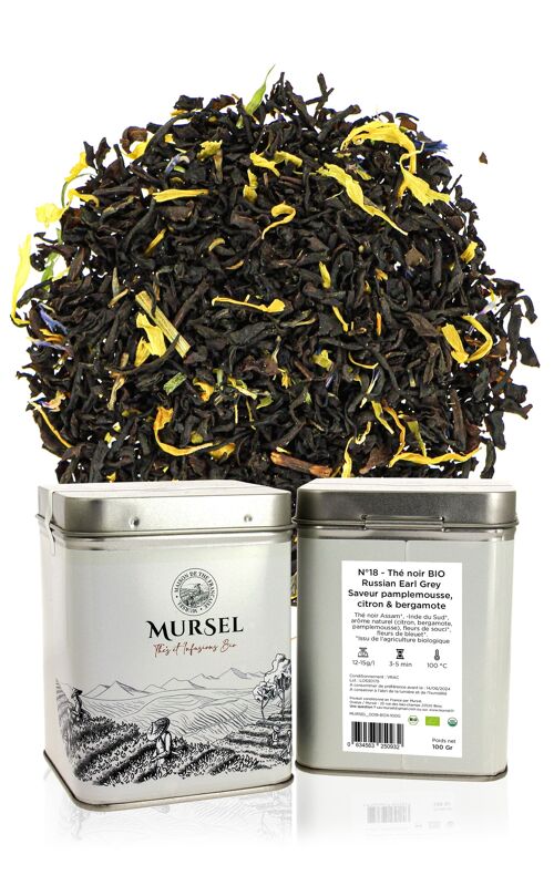 Thé noir Bio Russian Earl Grey - Vrac