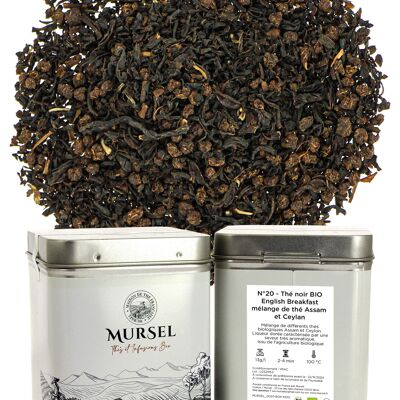 N°20 - ORGANIC black tea – English Breakfast – blend of Assam and Ceylon tea - 100gr