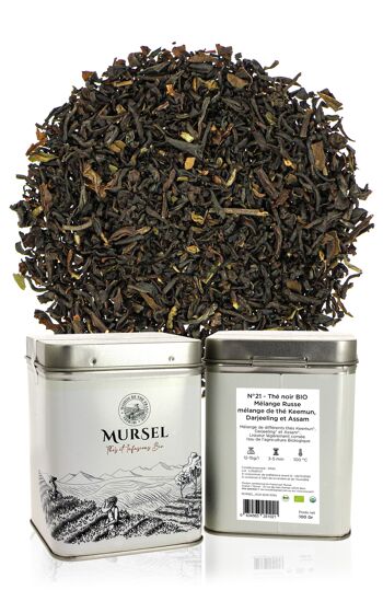 N°21 - Thé noir BIO – Mélange Russe – mélange de thé Keemun, Darjeeling et Assam - 100gr 1