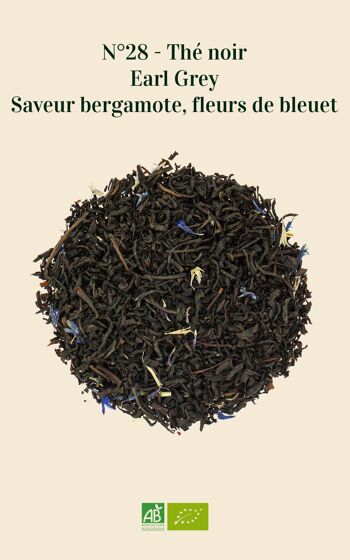 N°28 - Thé noir – Earl Grey – Saveur bergamote, fleurs de bleuet - 100gr 2