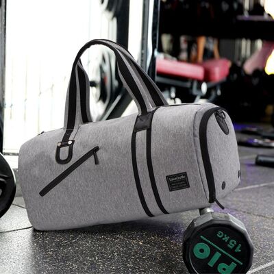 Borsa sportiva | Borsa da viaggio | tela | unisex | nero e grigio | regalo per natale