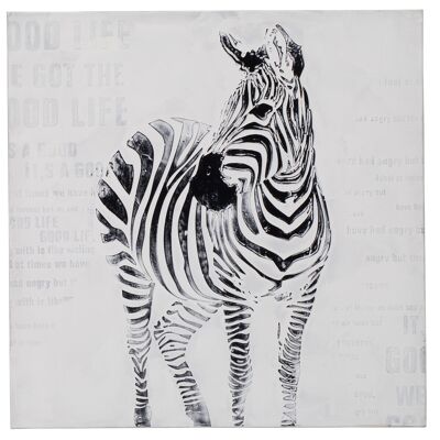 WALL PAINTING ON CANVAS ZEBRA- B CM 80X80 D031399000B