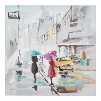 PEINTURE MURALE FAIT MAIN PLUIE PARIS -B- CM 100X3X100 D031908000B