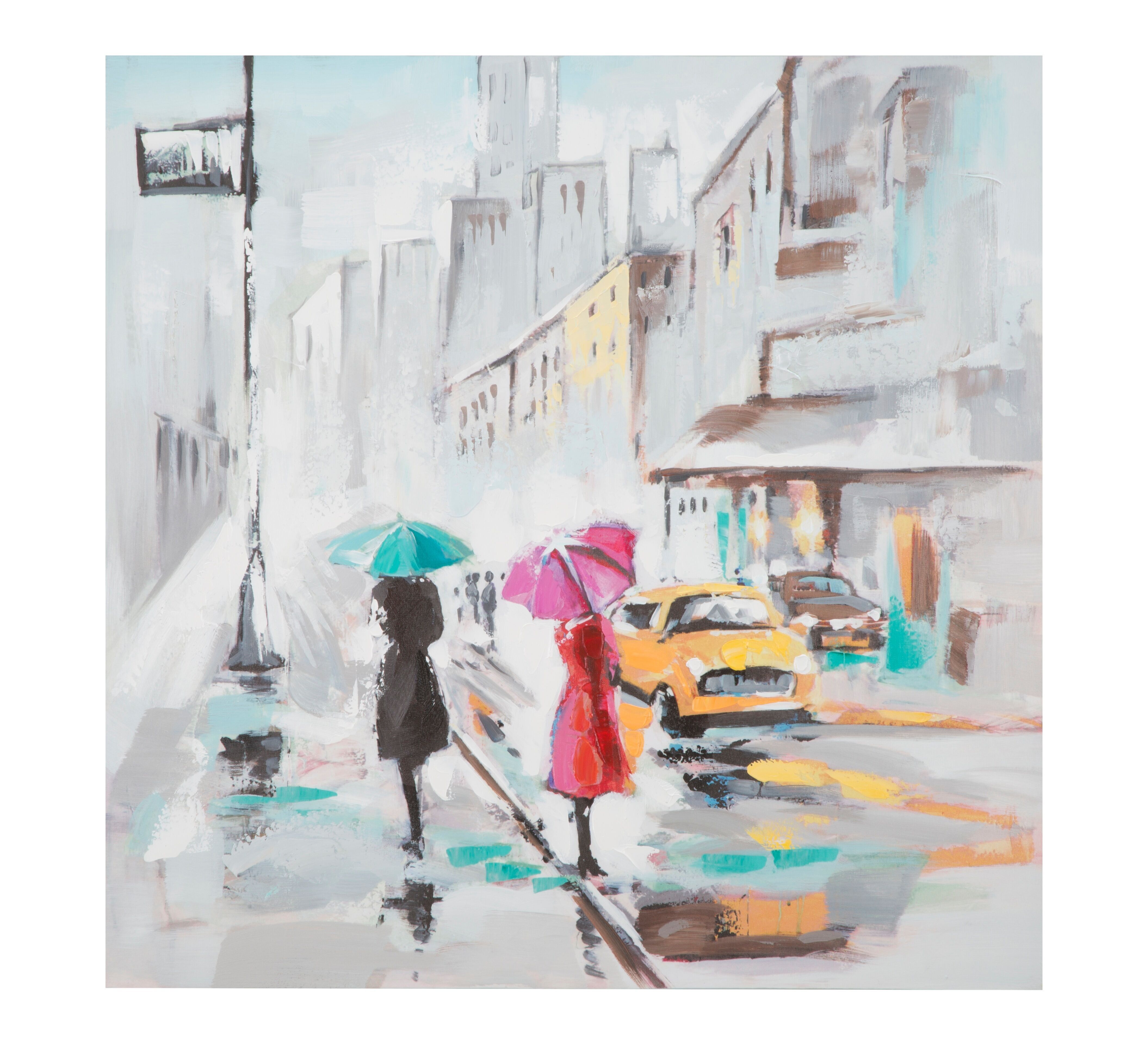 HANDGEMACHTES WANDMALEREI REGEN PARIS -B- CM 100X3X100 D031908000B