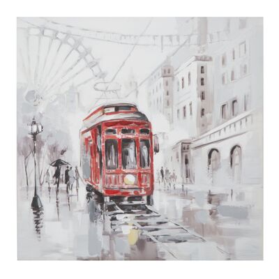 HANDMADE WALL PAINTING TRAM -B- CM 80X3X80 D031909000B