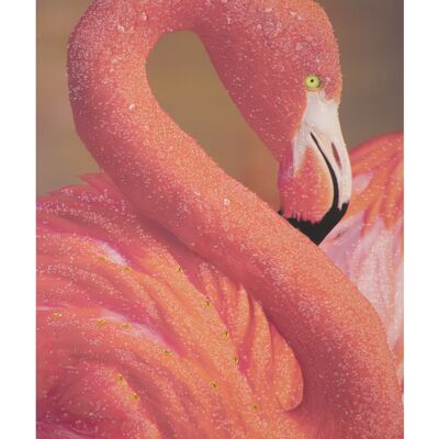 HANDMADE WALL PAINTING WITH APPLICATIONS-A- FLAMINGO CM 80X3,8X120 D031912000A