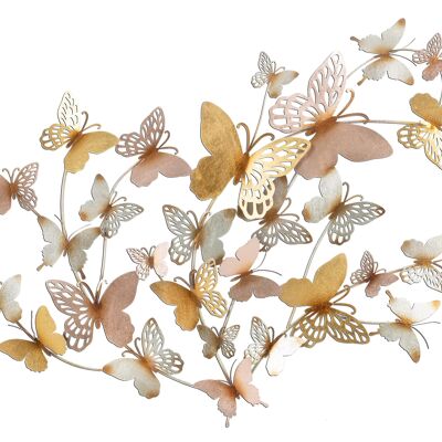 BUTTERFLIES WALL PANEL GOLD/LIGHT PINK CM 132X3,5X95,5 D032164000R