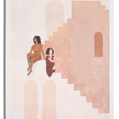 QUADRO MURALE FATTO A MANO SIGNORA -B- CM 80X3,7X100 D032203000B
