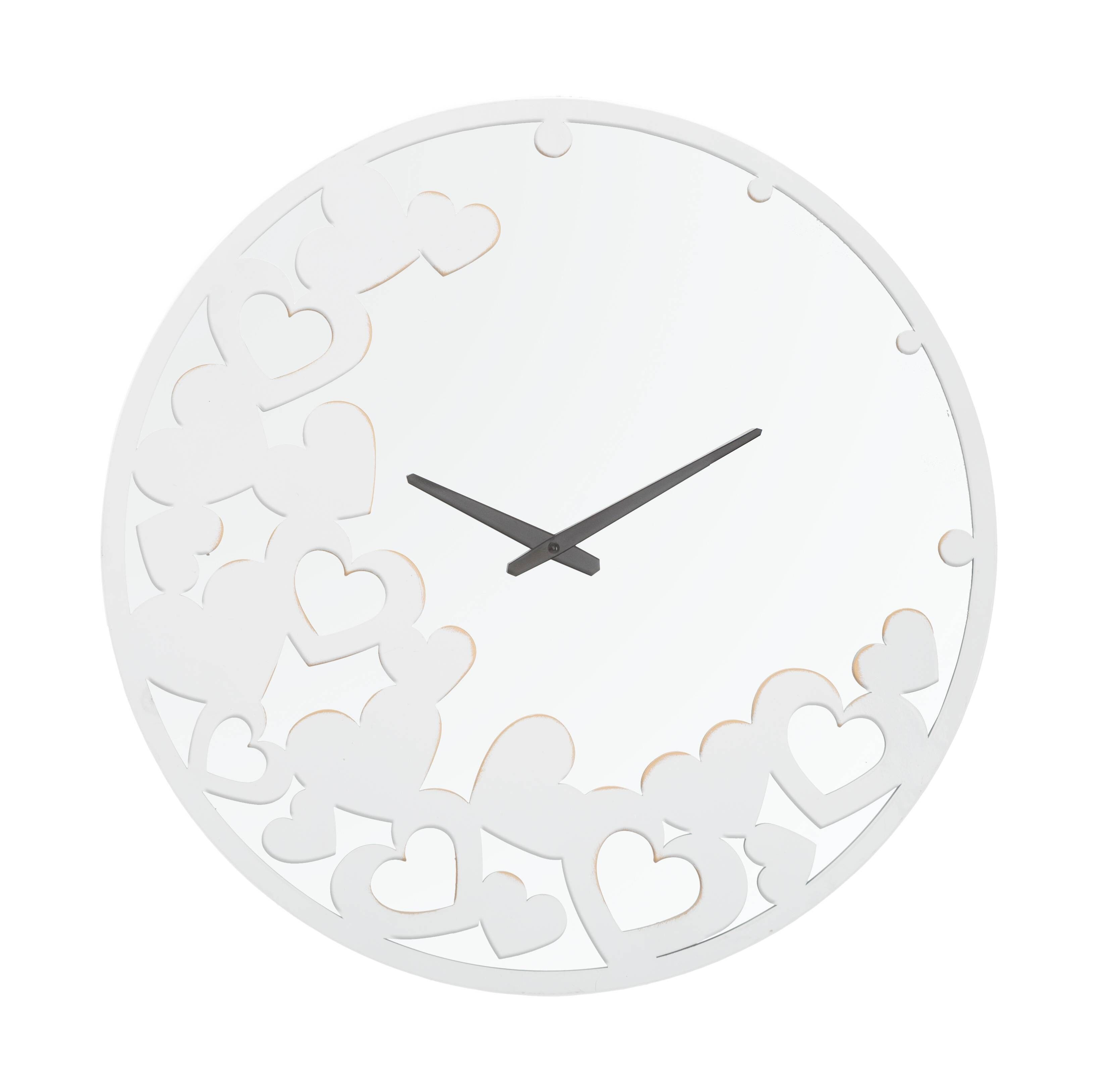 OROLOGIO DA PARETE CUORE BIANCO CM 55X4 D064749000B