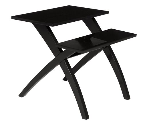 END TABLE 2 LEVELS BLACK CM 60X60X60 D141238000N