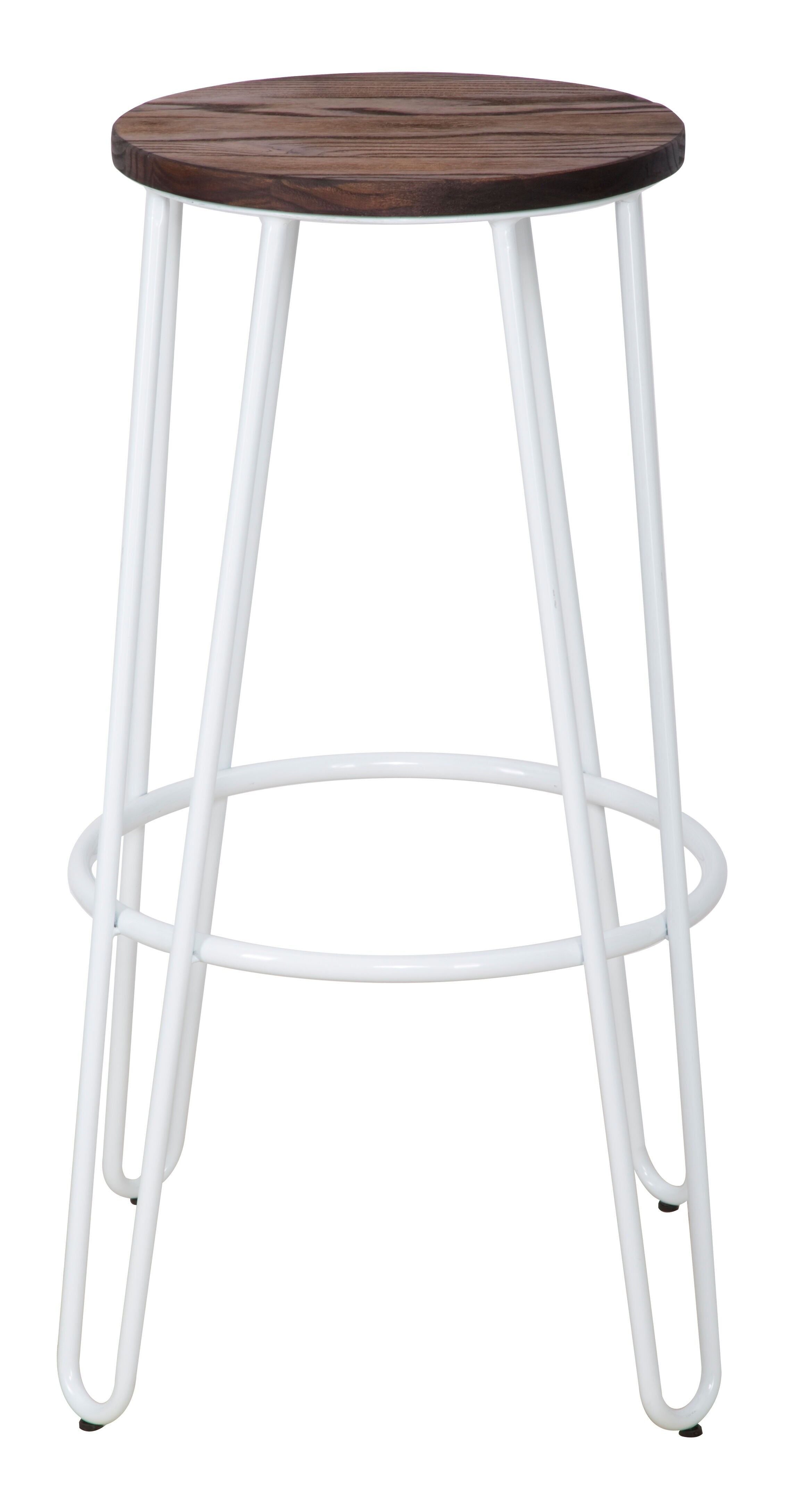 SET 2 BAR STOOLS DETROIT SIMPLE WHITE CM Ø 39X76 D141616000B